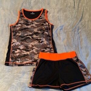 Tank Top and Shorts Camo Set